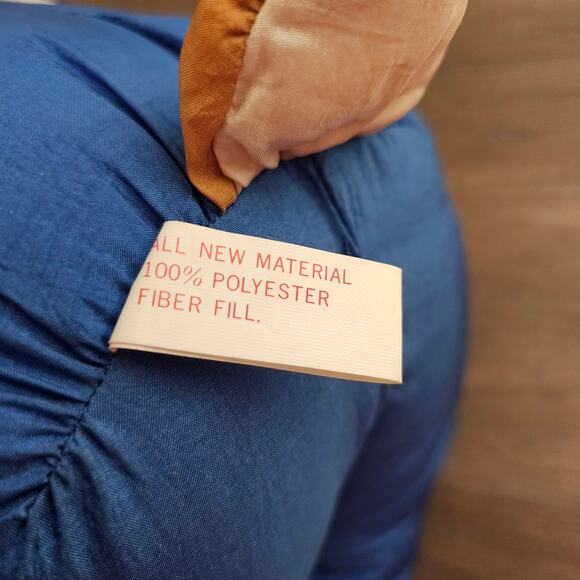 Vintage Reindeer Plush 90s Nylon Puffy 18" Holiday Christmas Toy Country Bells - Picture 12 of 13